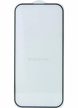 Защитное стекло borofone bf3 hd 0.25 мм для iphone 14 pro черный 9h олеофобное полное клеевое покрытие