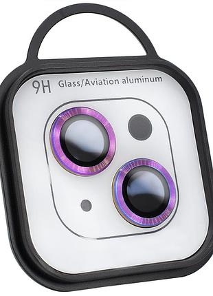 Защитное стекло для камеры iphone 13 и 13 mini metal classic rainbow для защиты объектива от повреждений