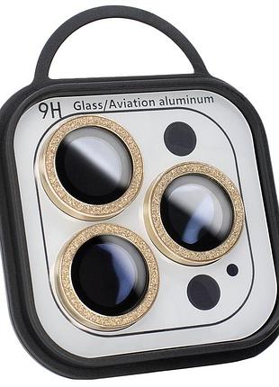 Захисне скло для камери diamonds lens на iphone 11 pro 11 pro max золоте для захисту від подряпин