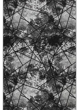 Безворсовый ковер на войлочной основе dakaria print run треугольник-p104 1.00x1.80 м серый