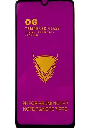 Захисне скло og протиударне для redmi note 7/7 pro/7s чорне