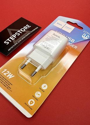 Сзу зарядное устройство hoco c134a usb a 2.1a для samsung xiaomi huawei ipad