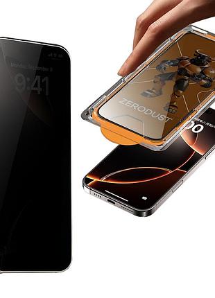Захисне скло zerodust privacy для iphone x xs 11 pro з аплікатором захист екрана від сторонніх поглядів
