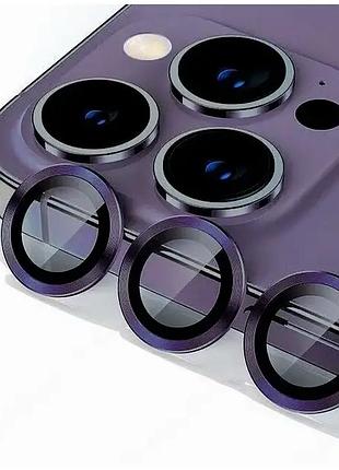 Защитное стекло camera glass для iphone 13 pro 13 pro max противоударное защита камеры закаленное лиловое