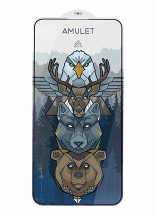 Захисне скло amulet 2.5d hd antistatic 0.33 мм для iphone 15 plus 16 plus чорний