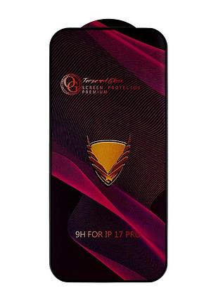 Защитное стекло og ударопрочное для iphone 17 pro черное