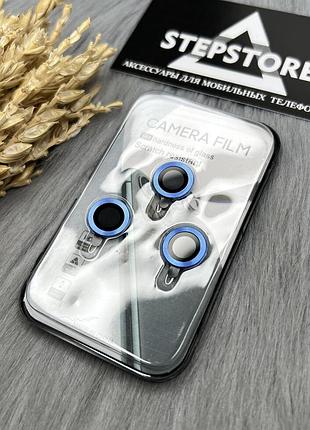 Линзы на камеру для iphone 12 pro цветные защитное стекло прозрачное противоударное 4. синий (blue)