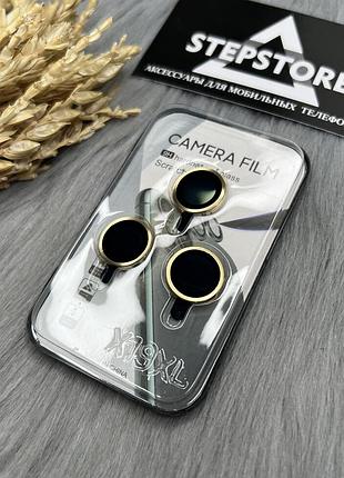 Лінзи на камеру для iphone 13 pro кольорові захисне скло протиударне 8. золотистый (gold)