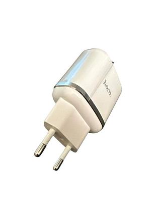 Сетевое зарядное устройство hoco n3 usb qc 3.0 + кабель usb - type-c белый