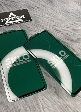 Защитное стекло 3d 5d для poco m5s со скругленными краями черной рамкой противоударное sklo