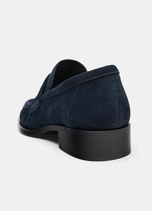 Лофери замшеві жіночі сині zara new