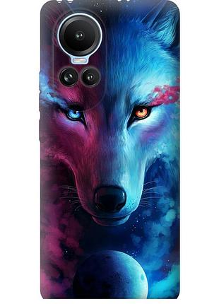 Чехол силиконовый на телефон oppo reno10 арт-волк "3999u-3107-58250"