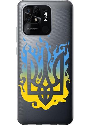 Чохол силіконовий патріотичний на телефон xiaomi redmi 10c герб v1 "5258u-2591-58250"