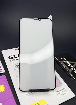 Захисне скло 3d 5d для iphone 11/xr 6.1 із сіточкою на динамік протиударне з округленими кутами