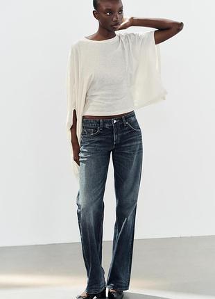 Футболка-накидка жіноча біла асиметрична zara new