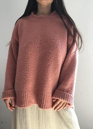 Светр оверсайз zara персикового кольору