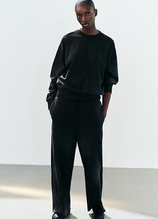 Свитшот женский черный вареный zara new