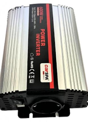 Інвертор напруги carspa-sinus600-122 600 вт approximated usb клеми