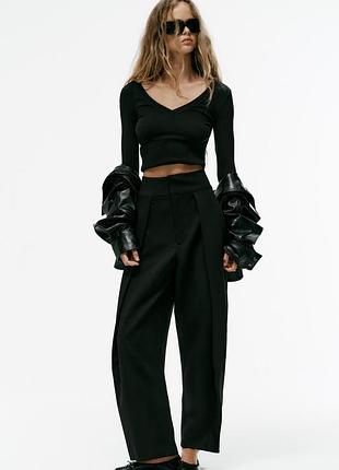 Брюки женские черные balloon zara new