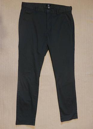 Отменные формальные брюки стального цвета h&m slim fit швеция 36 r .