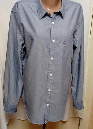 Якісна сорочка зі стовідсоткового коттону від американського бренду levi's у розмірі м.