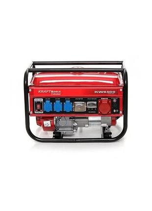 Бензиновий генератор kraft & dele kd130 3 фазы, 2.8 квт