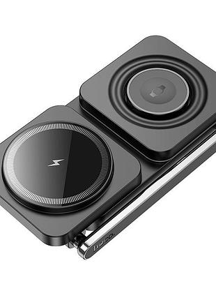 Зарядное беспроводное устройство qi hoco cq10 3в1 15w черный