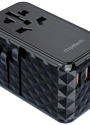 Зарядный блок choetech pd6028-bk, 4 порта, быстрая зарядка, черный