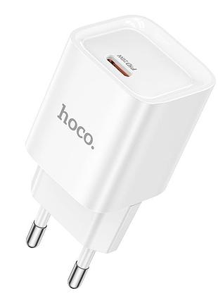 Сетевое зарядное устройство hoco c146a charm white type-c быстрая зарядка qc pd