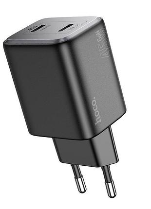 Адаптер сетевой hoco n42 type-c 45w 3a pd qc черный