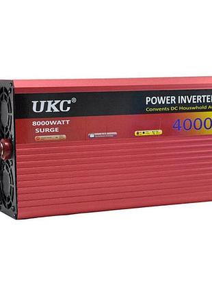 Инвертор для авто dc в ac 12–220v 4000вт ukc с функцией плавного пуска