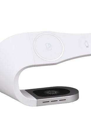 Бездротовий зарядний пристрій з magsafe 3in1 15 w ip version білий