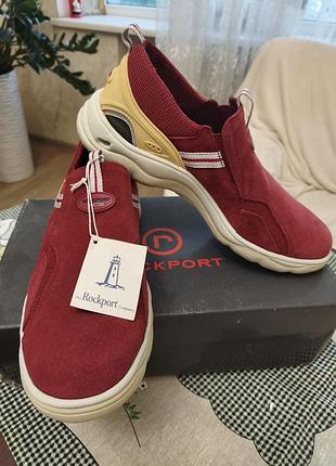 Кросівки чоловічі rockport замшеві бордові