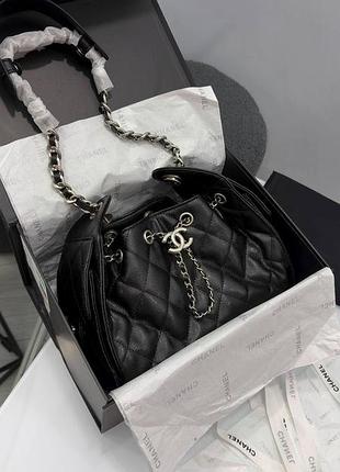Жіноча сумка преміум 22  hobo bag black silver