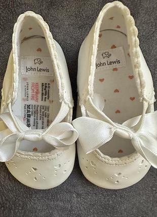 Пінетки для дівчаток john lewis білі