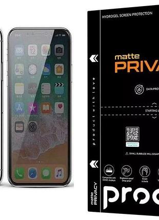 Гидрогелевая пленка антишпион proove privacy для sony xperia xz1 матовая