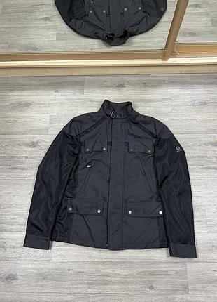 Куртка мотоциклетная belstaff gold label nylon biker jacket мотокуртка ветровка нейлон сетка италия vintage архив gorpcore мужская черная xl