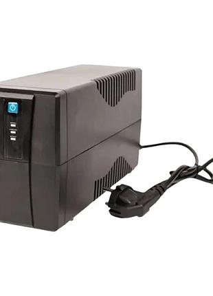 Источник бесперебойного питания hikvision ds-ups600/eu, 360вт, линейно-интерактивный, с аккумулятором 12в 7а·ч, 2x универсальные