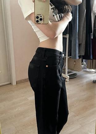 Чорні джинси mom mango р.36