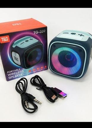 Музыкальная колонка беспроводная с rgb подсветкой и зарядкой