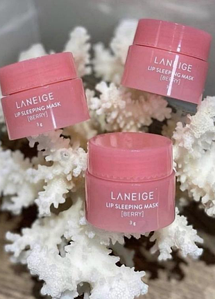 💄ночная маска для губ «ягодная» laneige lip sleeping mask berry, 3г💄