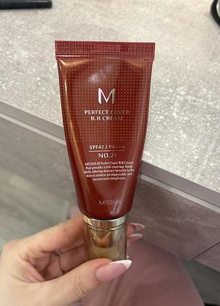 Bb-крем missha m perfect cover тон 21