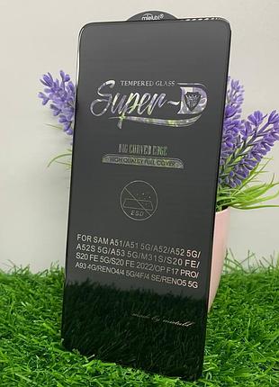 Защитное стекло 5d full glue для oppo f17 pro | mietubl | чорне, повне покриття, 9h