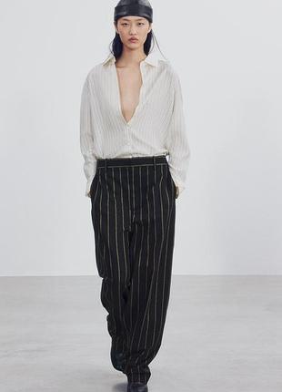 Брюки женские в полоску zara new