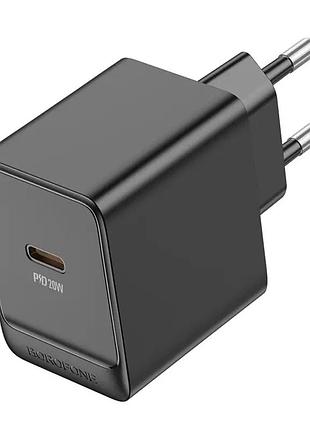 Зарядное устройство для borofone bas13a erudite, 20w, usb type-c, черный