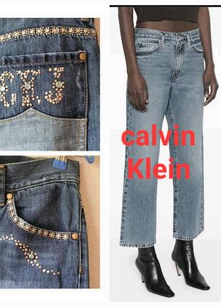 Укороченные джинсы бермуды calvin klein s-m