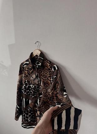 Сатинова сорочка в принт🌿