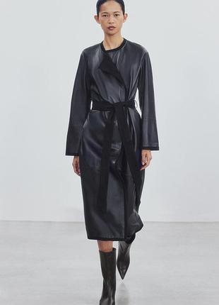 Ботинки женские кожаные на каблуке коричневые zara new