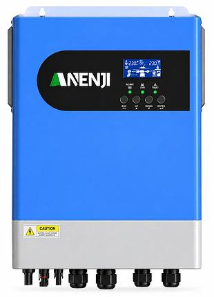 Гібридний сонячний інвертор anenji anj-hhp-ii-6.2kp-wifi 6200 вт, акб 48 в, mppt 120 а, pv 6500 вт, wi-fi