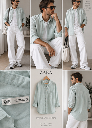 Zara нова сорочка льон